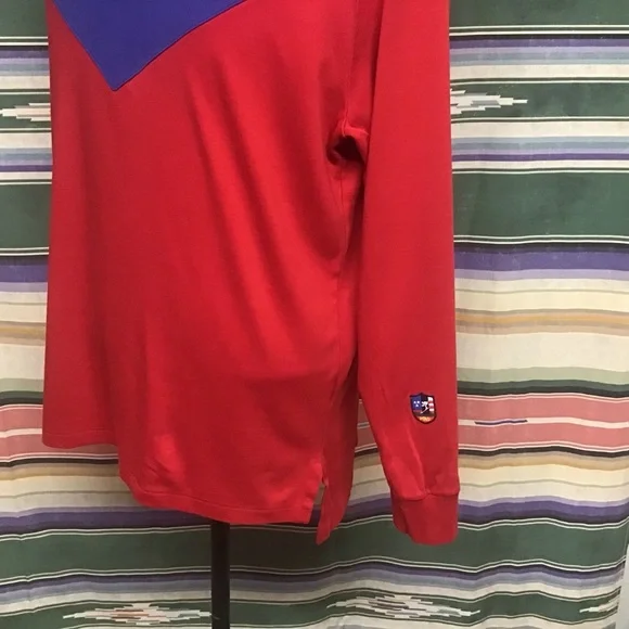 GUC POLO Ralph Lauren suicide skier long sleeve polo sz L